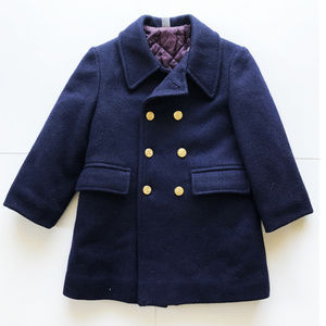 Vintage Fieldston Unisex Navy Wool Pea Coat sz 5
